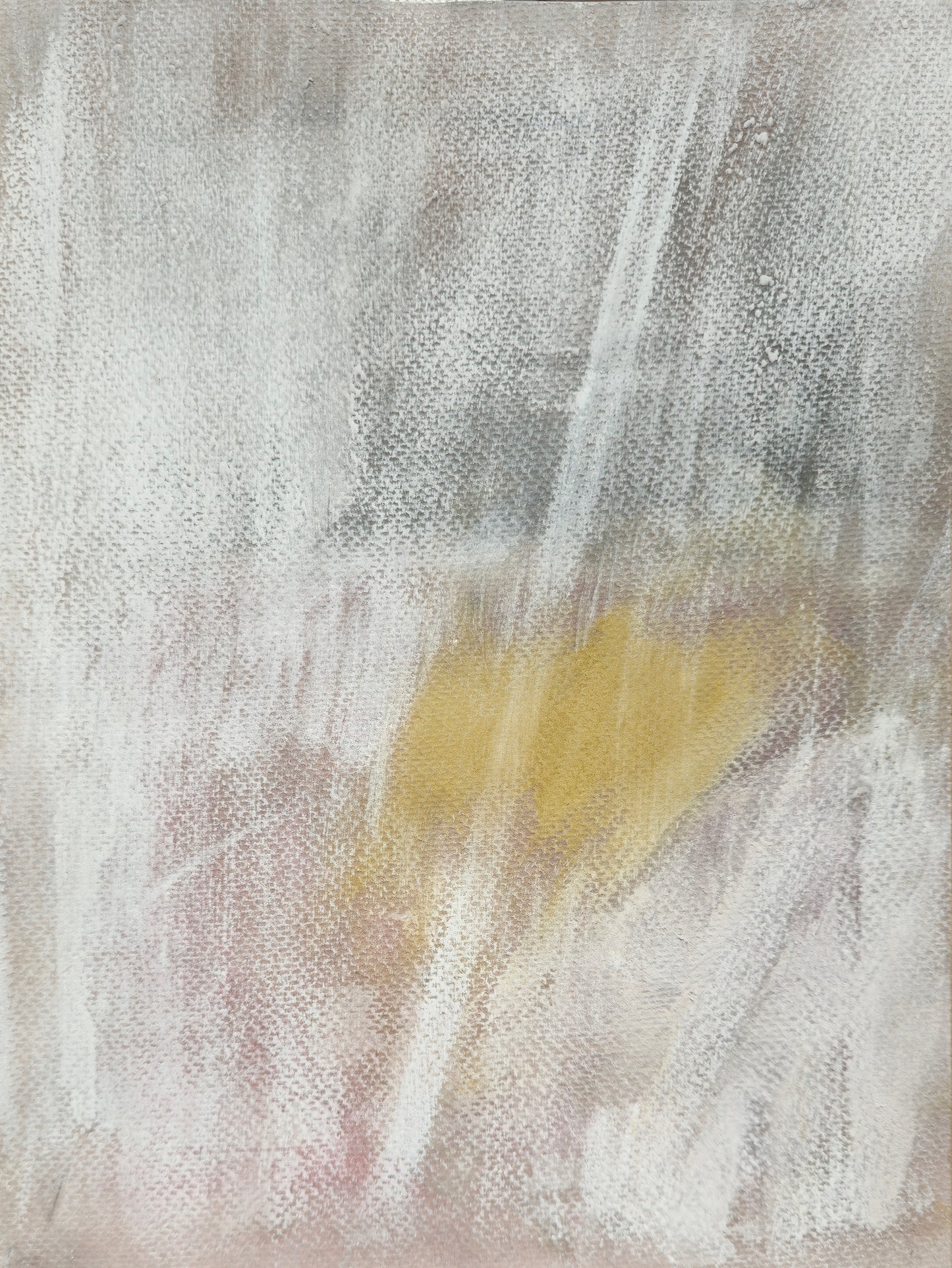 Soft abstract composition from Threshold of Memory - Original Fine Art Drawing Quadriptych Collection by Carrie Bergey with layered textures and muted colors.