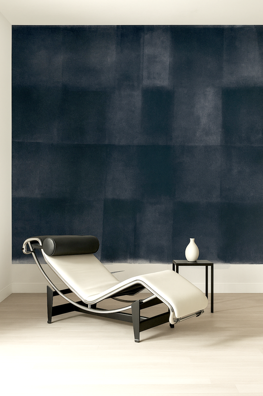 Ink on Paper_16 Original Fine Art Painting by Carrie Bergey features layered black ink blocks on white paper, 18x24 inches, minimalist abstract style.