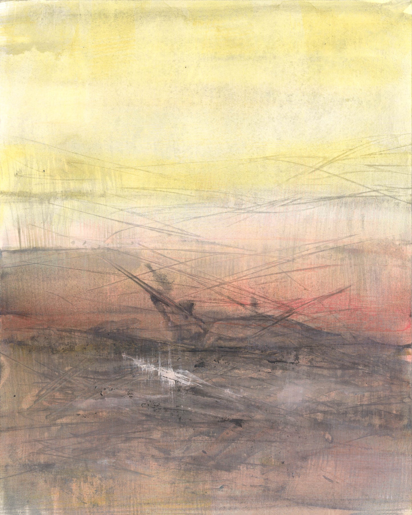 Second panel of Maui Original Painting Collection by Carrie Bergey, acrylic artwork on cotton canvas with soft gradients and textured brushstrokes.