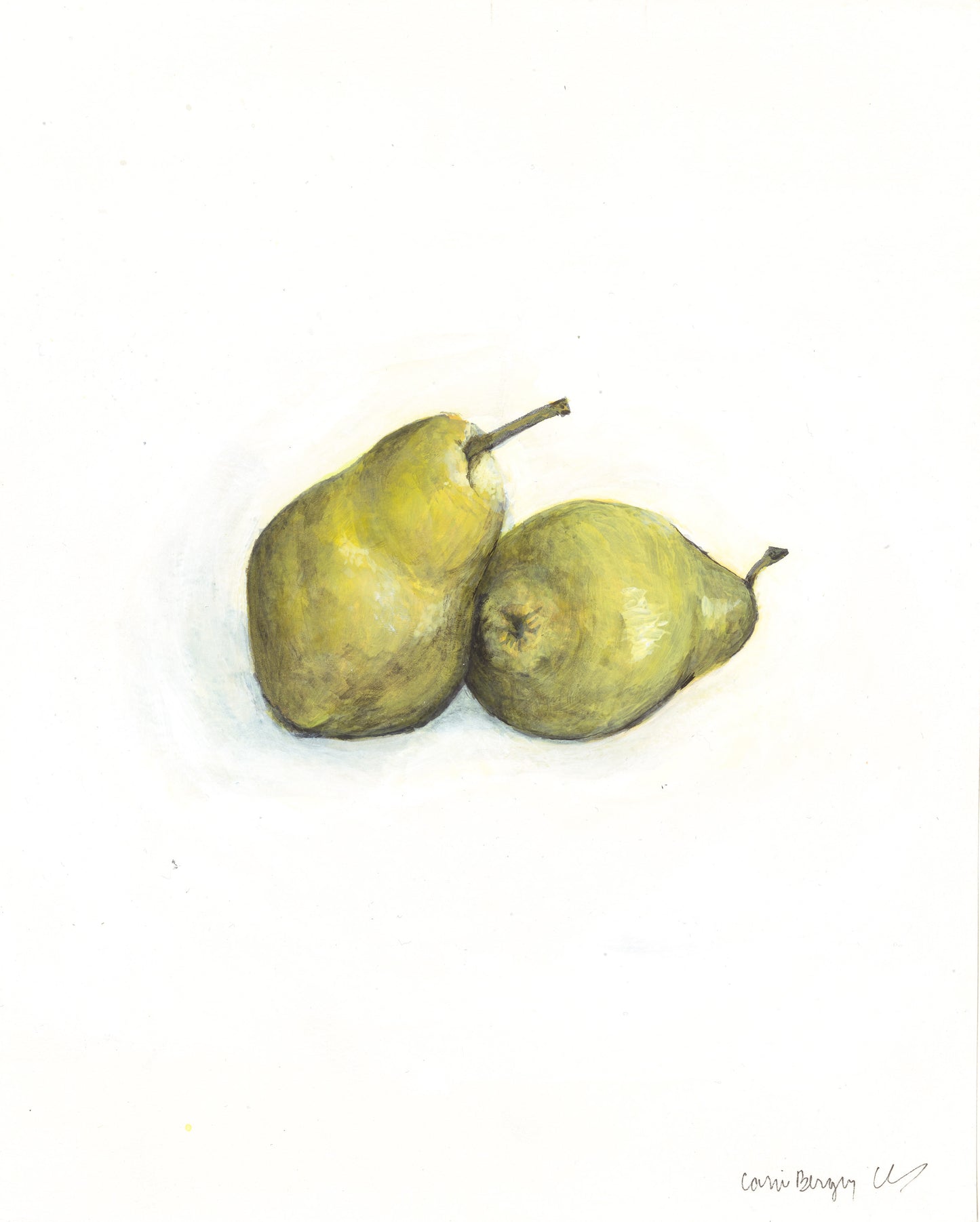 Pear - licious Original Fine Art Painting Diptych Fine Art Collection | Carrie Bergey
