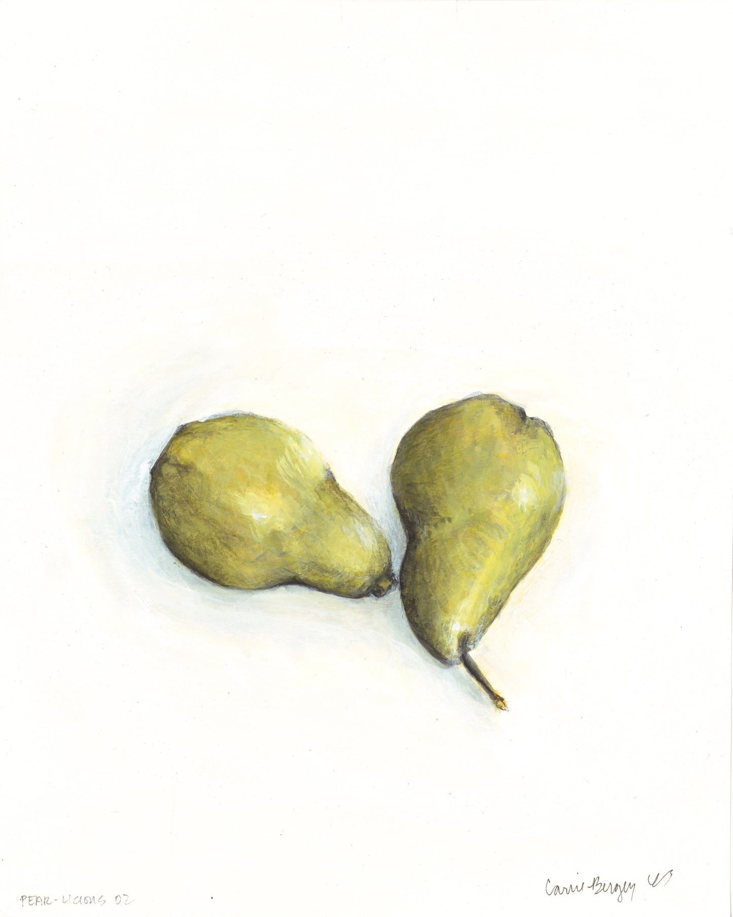 Pear - licious Original Fine Art Painting Diptych Fine Art Collection | Carrie Bergey