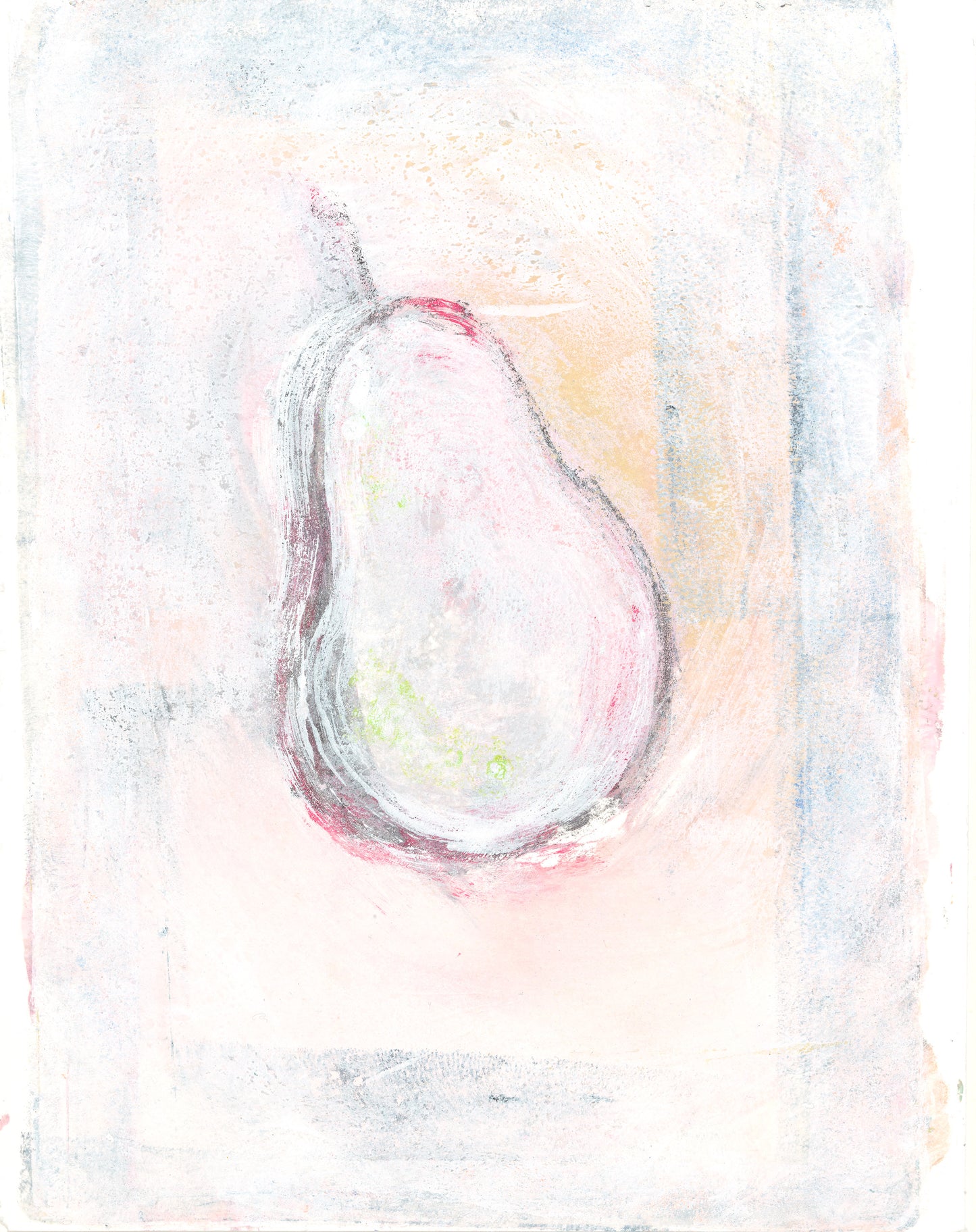 Pears Boxed Original Fine Art Monoprint Triptych Collection | Carrie Bergey
