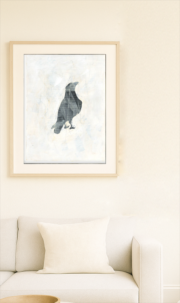 Raven 11 Original Fine Art Monoprint | Carrie Bergey