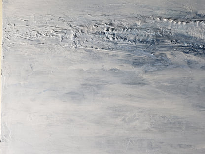 Textured section of Jute Billows Original Fine Art Painting | Carrie Bergey highlights the depth and movement created with acrylic on canvas.