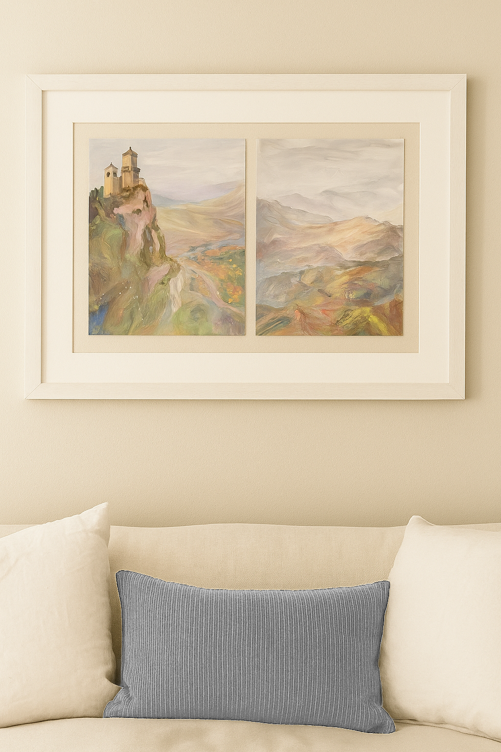 San Marino Italy Original Fine Art Painting Diptych Collection | Carrie Bergey