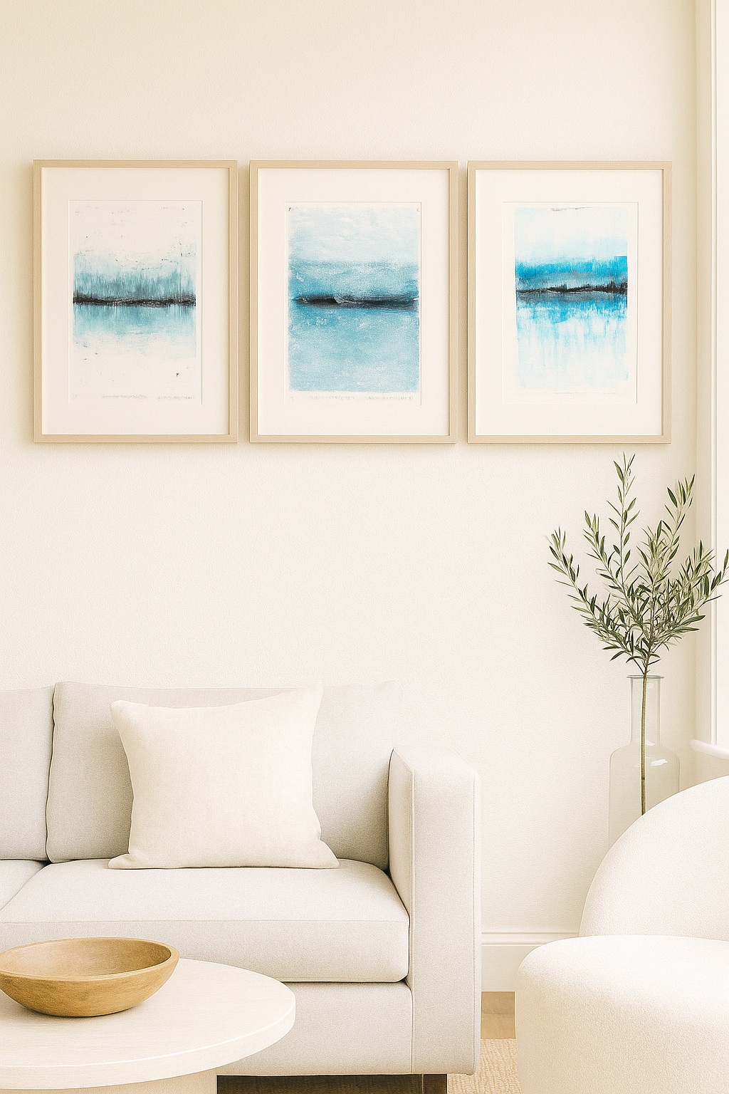 Mangroves 01-02-03 Original Fine Art Monoprint Triptych Collection | Carrie Bergey