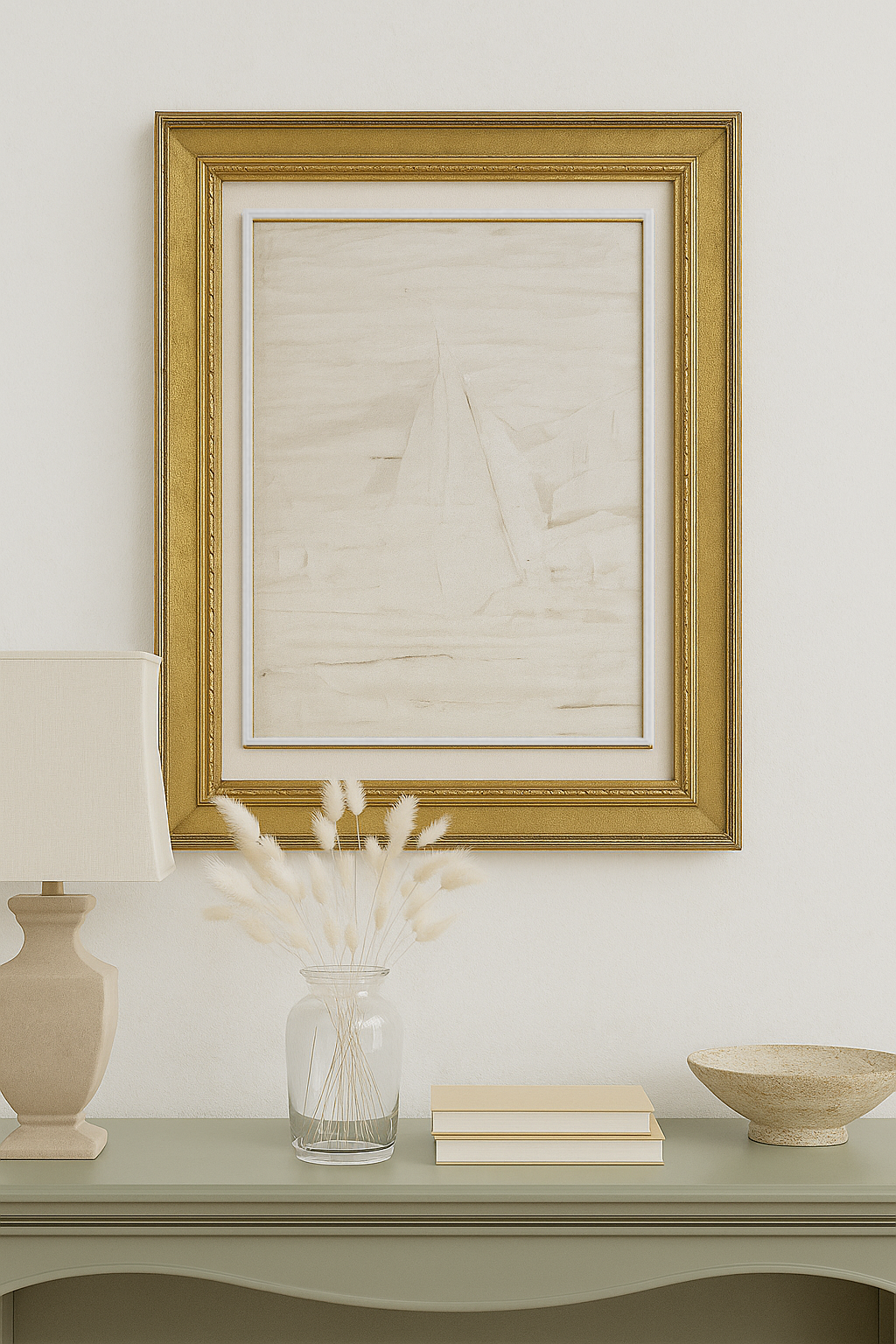 Beyond Tiburon - Sailing Original Fine Art Mixed Media Painting | Carrie Bergey