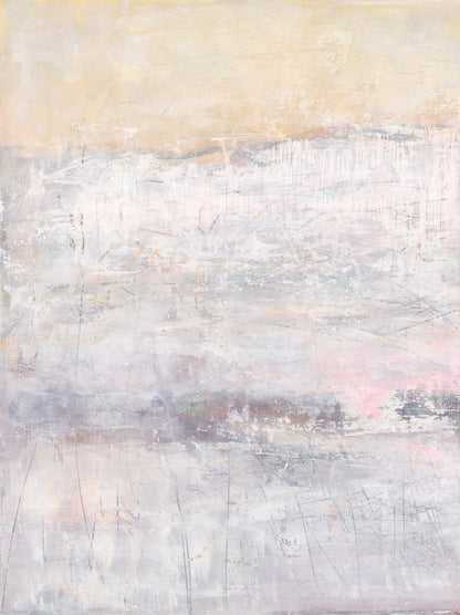 Second panel of Ocotillo Art Paintings - Original Reproduction Canvas Duo. Subtle brushwork and pastel hues evoke serene desert scenery.