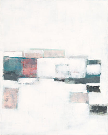 Modern abstract piece from Processing Original Fine Art Painting Diptych Collection with subtle color transitions and minimalistic design.