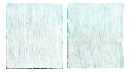 Seagrass 04-05 Original Fine Art Monoprint Diptych Collection | Carrie Bergey