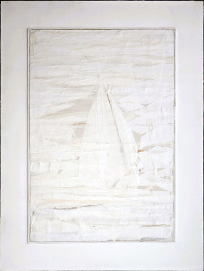 Beyond Tiburon - Sailing Original Fine Art Mixed Media Painting | Carrie Bergey