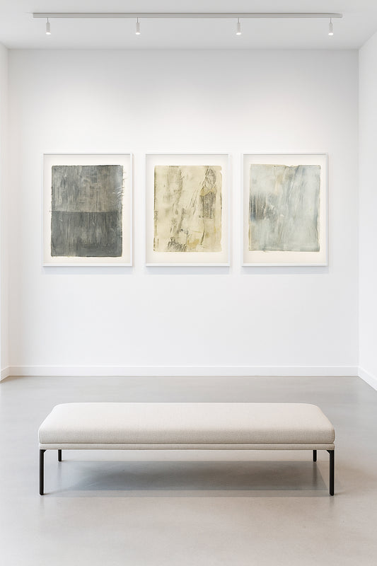 Lobos Overlook 01-02-03 Original Fine Art Monoprint Triptych Collection | Carrie Bergey